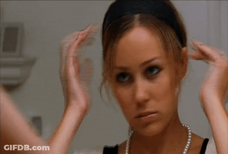 Hair Tuck Woman Mirror Reflection GIF