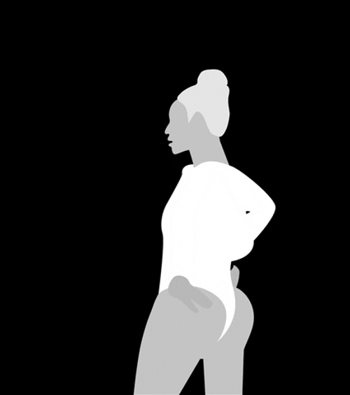 Hairflip Black And White Beyonce GIF