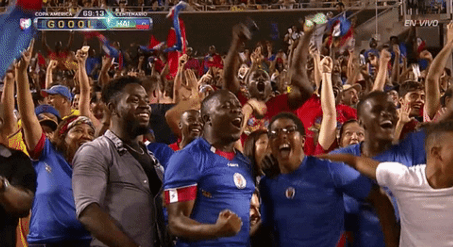 Haitian Football Crowd Celebrating GIF