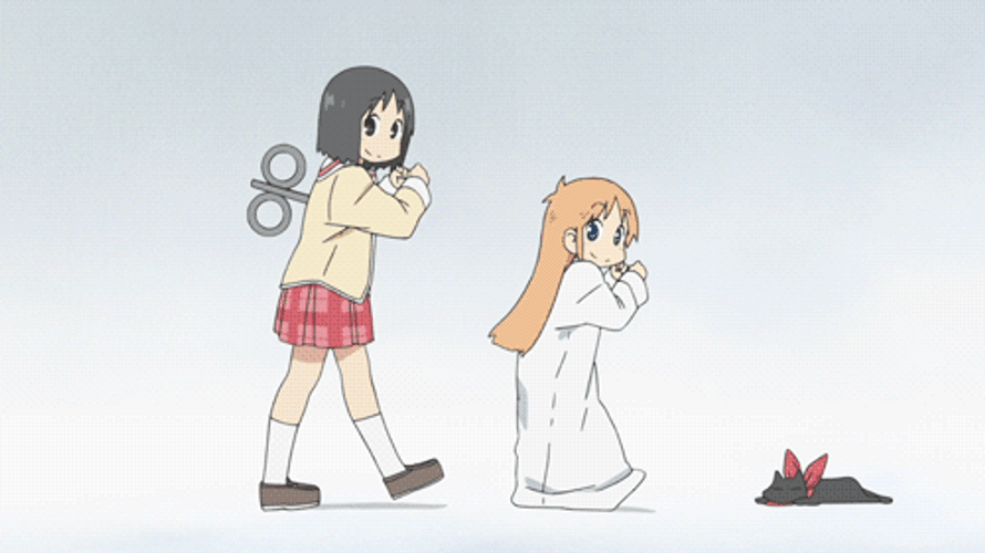 Hakase And Nano Dancing Nichijou GIF