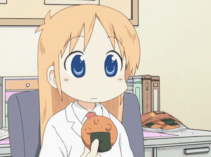 Hakase  Anime Eating Nichijou GIF