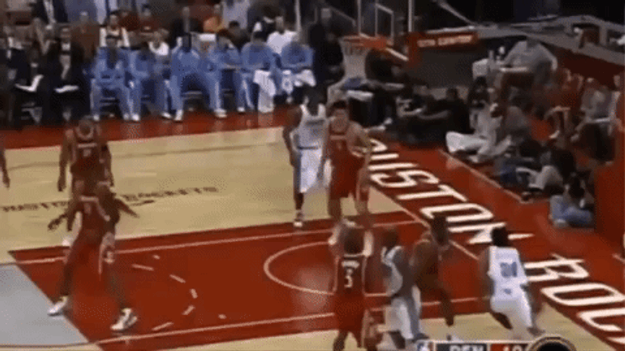 Hakeem Olajuwon Opponent Blocking GIF