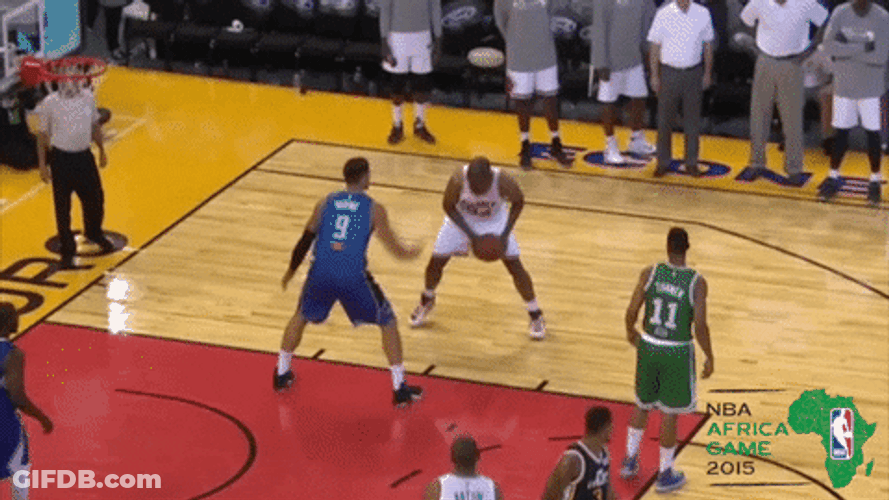 Hakeem Olajuwon Shooting The Ball GIF