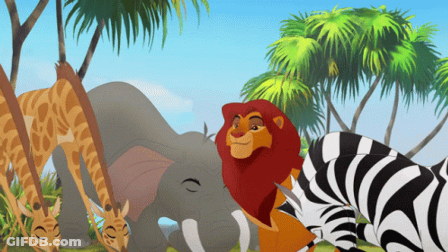 Hakuna Matata Simba Strolling Lion King GIF