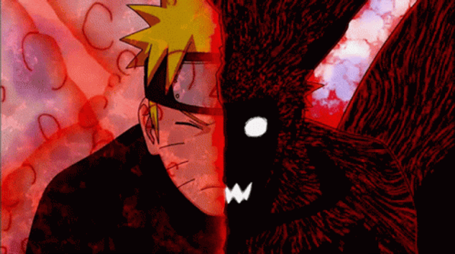 Half Four-Tails Mode Nine Tails Naruto GIF
