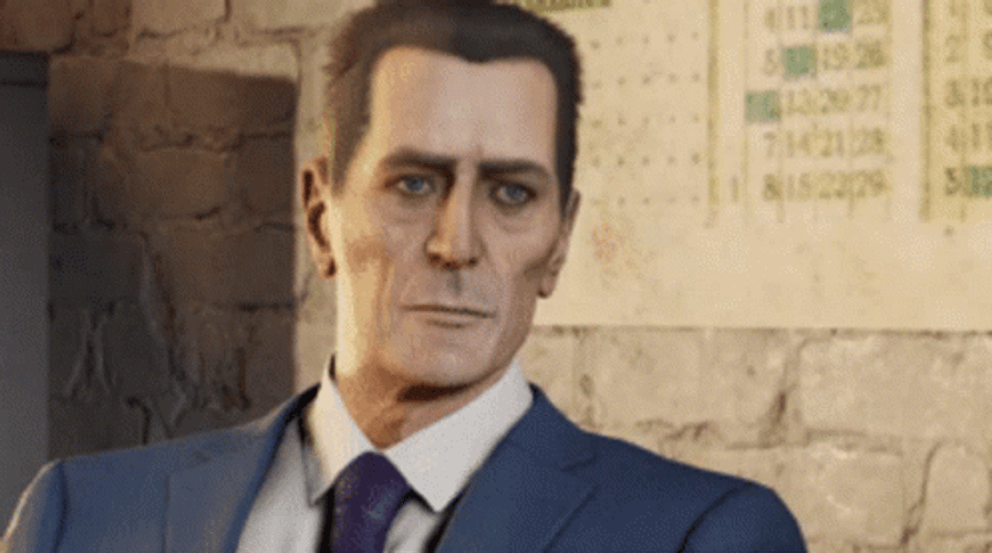 Half Life G-Man Laughing GIF