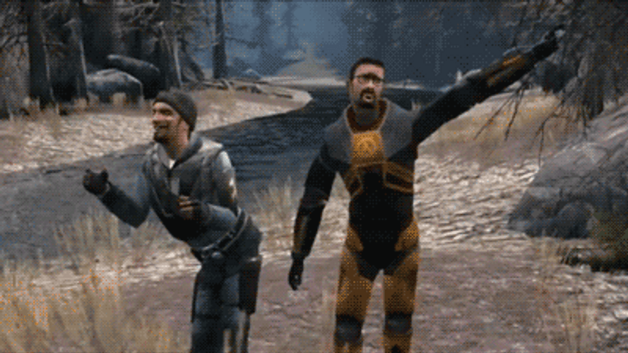 Half Life Gordon And Barney GIF
