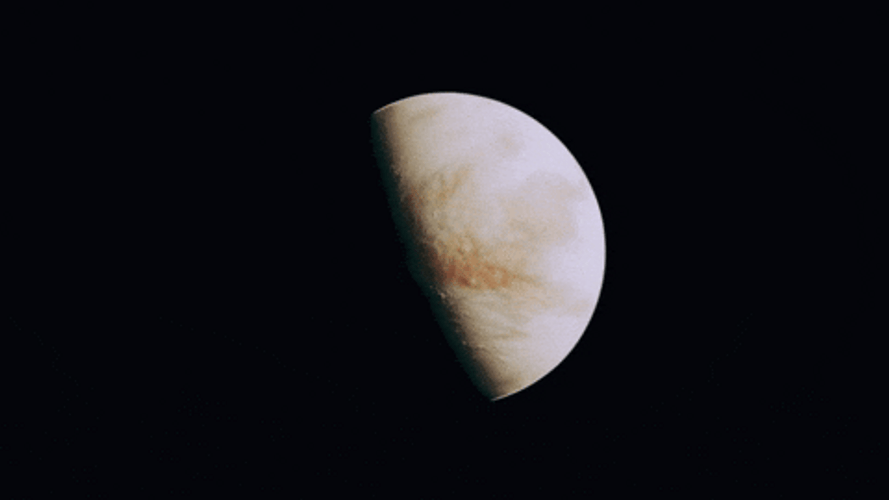Half View Of Planet Venus GIF