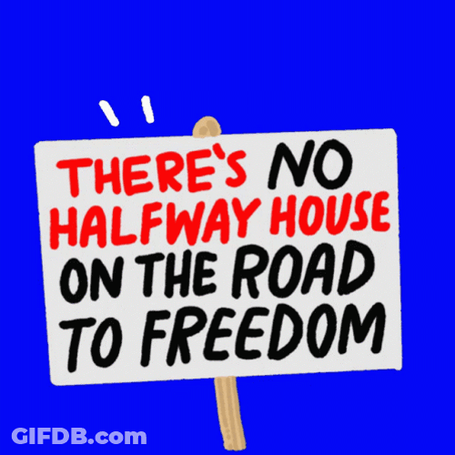 Half Way There Contrast Text GIF