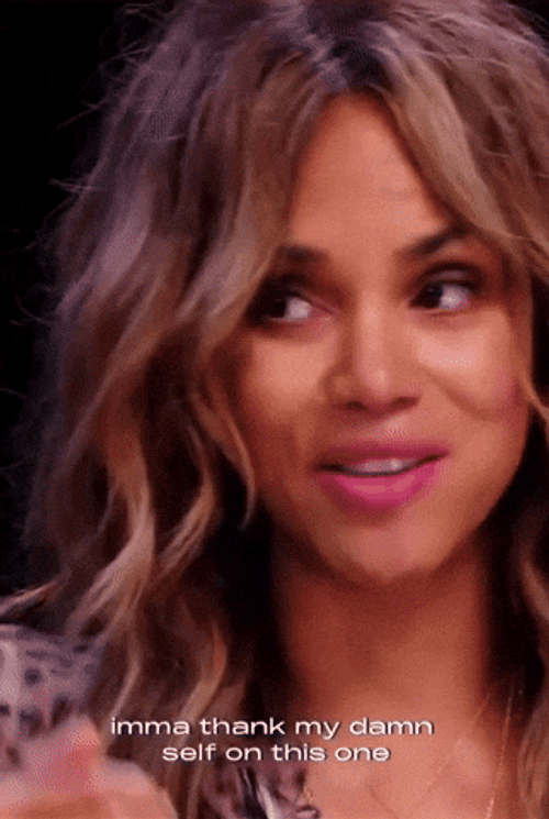 Halle Berry Hot Ones GIF