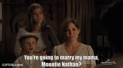 Hallmark Channel Ad Boy And Two Women GIF