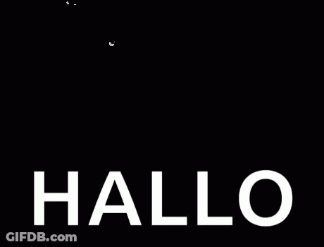 Hallo Surrounded By White Question Marks GIF