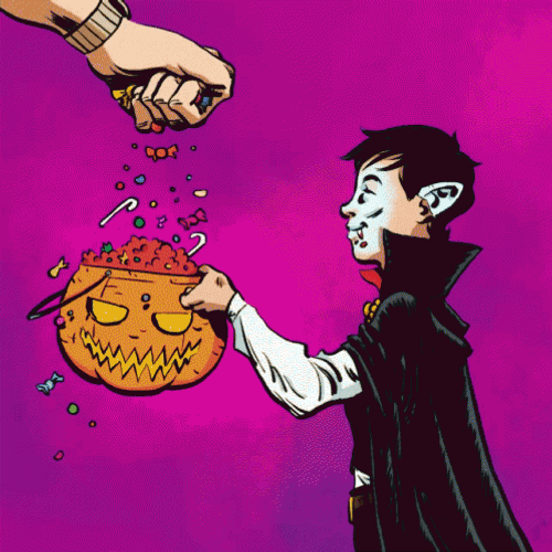 Halloween Candy Basket GIF