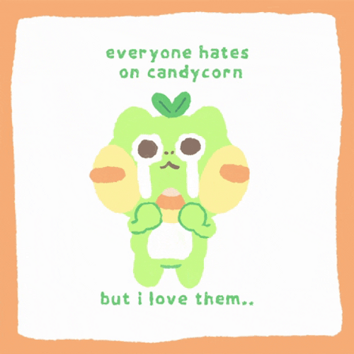Halloween Candycorn Comics Cute Frog GIF