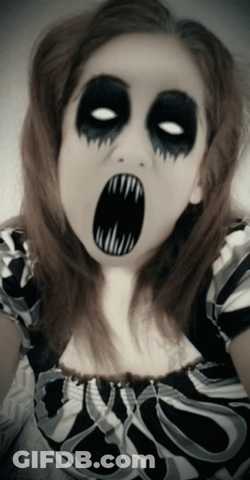 Halloween Ghost Effect Scary Face GIF
