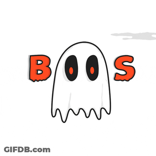 Halloween Horror Cartoon Ghost Booo GIF
