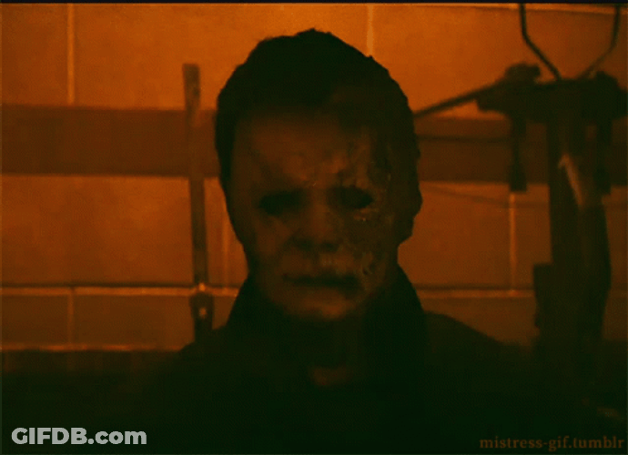 Halloween Kills Michael Myers Creeping In Darkness GIF