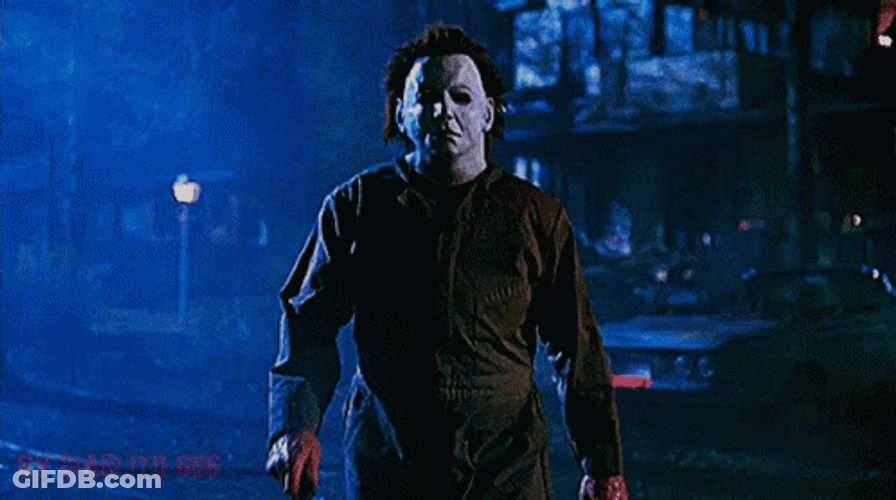 Halloween Kills Michael Myers Stalking Victim GIF