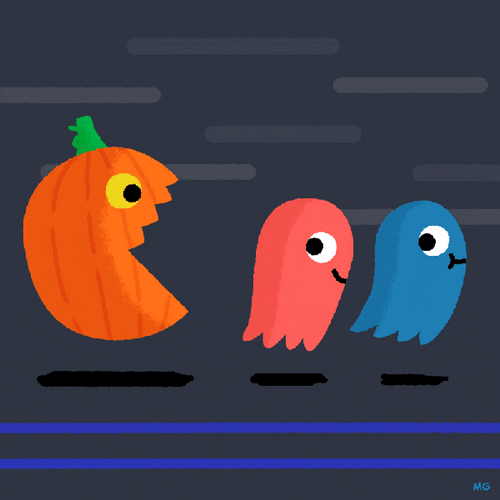 Halloween Pumpkin Pacman GIF