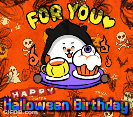 Halloween Pumpkin Saying Hey Handsome Have A Boo-Tastic Time And Happy Haunting GIF