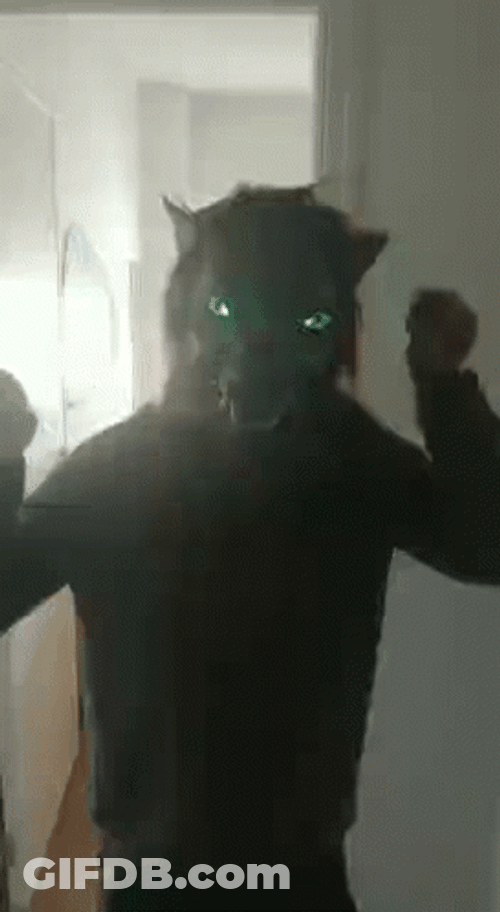 Halloween Werewolf Suit Dancing GIF