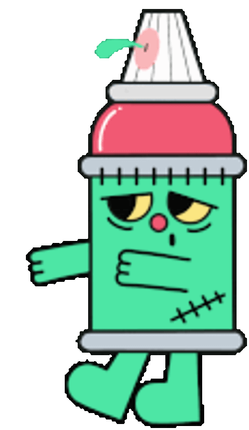 Halloween Yubia Spray Graffiti Cap Zombei Sticker GIF