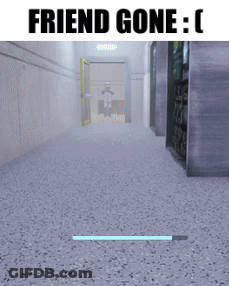 Hallway Saying Friend Gone GIF