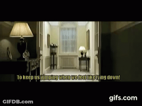 Hallway To Keep Us Jumping When We Feel Like Lying Down GIF