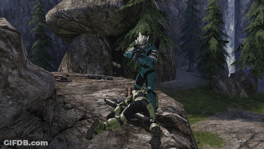 Halo 4 Game Character Bouncing GIF