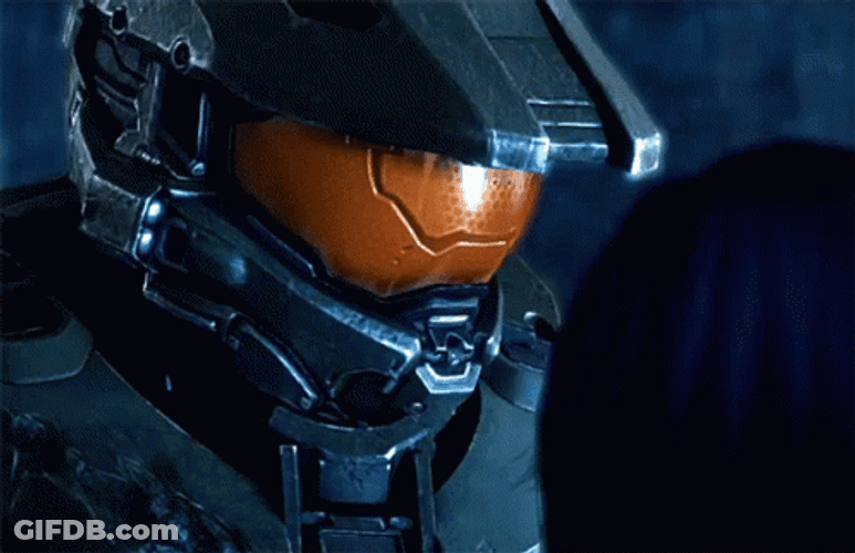 Halo 4 Master Chief Cortana Staring GIF