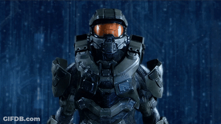 Halo 4 Master Chief Falling Rocks GIF