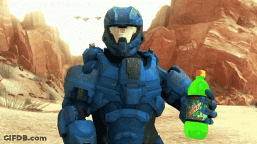 Halo 4 Master Chief Mountain Dew GIF
