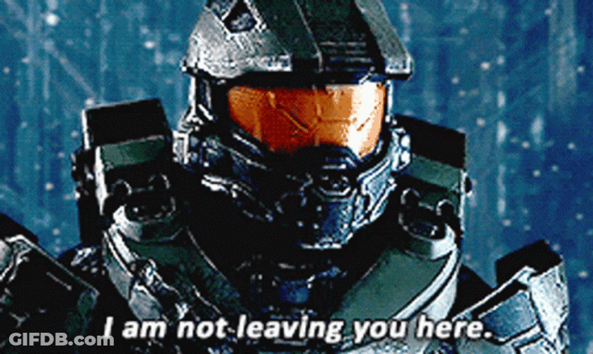 Halo 4 Master Chief Not Leaving GIF
