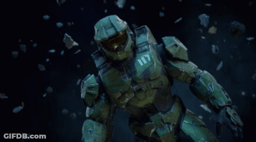 Halo 4 Master Chief Outer Space GIF