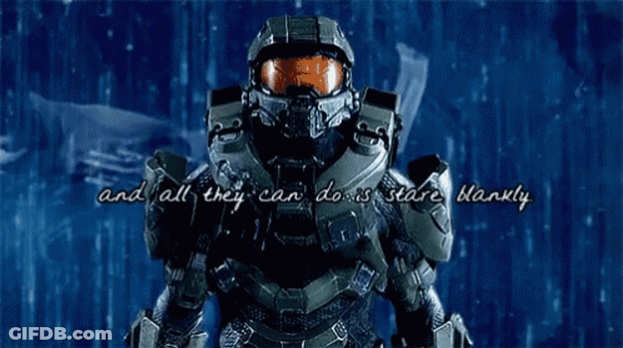 Halo 4 Master Chief Stare Blankly GIF
