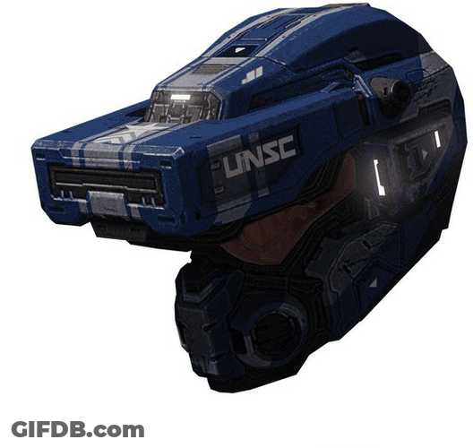 Halo 4 Video Game Helmet GIF