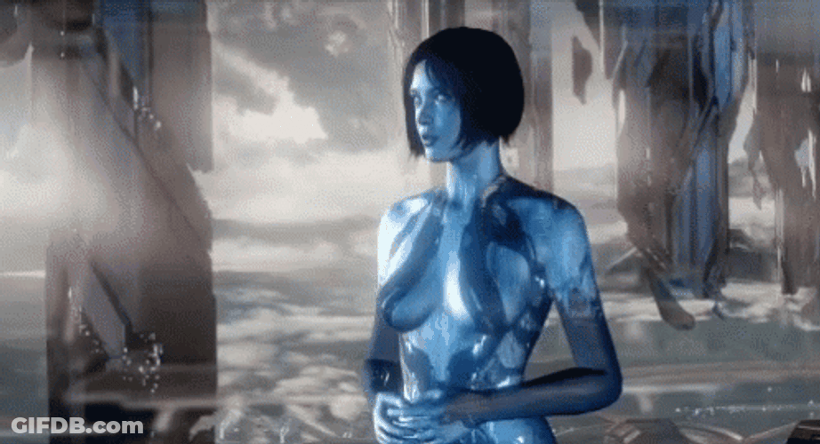 Halo 4 Woman Shyly Smiling GIF