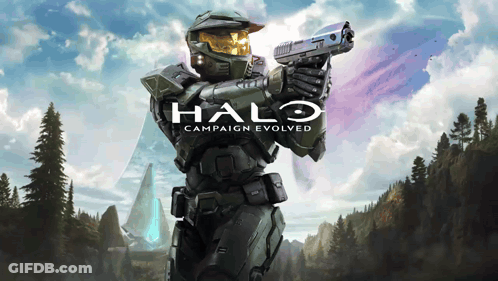Halo Campaign Evolved Soldier Holding Gun GIF