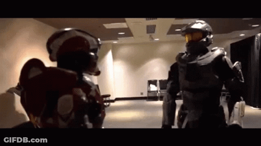 Halo Master Chief Throws Paper GIF