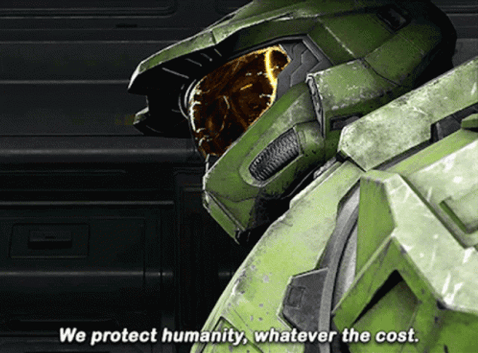 Halo Master Chief We Protect Humanity GIF