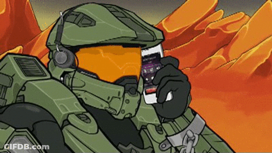 Halo Military Talking On Phone GIF