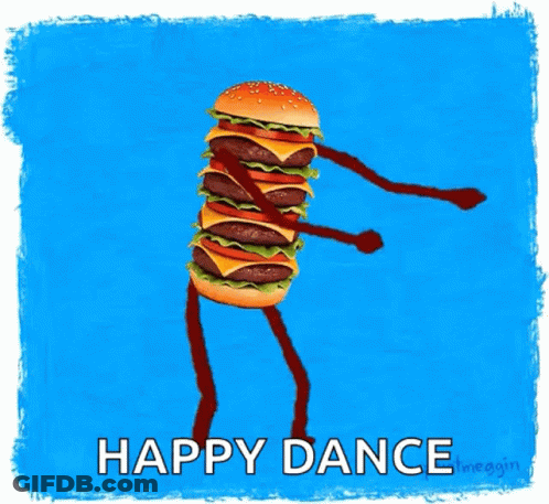 Hamburger Dancing Happy Dance GIF