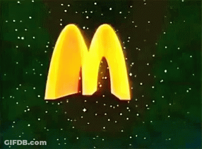 Hamburger Flying Through Space Cartoon GIF