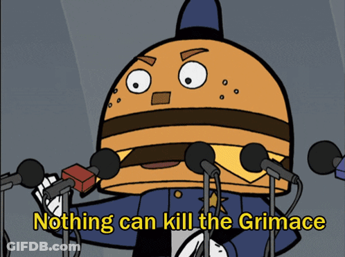 Hamburger Giving Speech Nothing Can Kill The Grimace GIF
