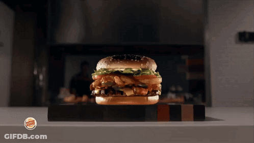 Hamburger On Table GIF