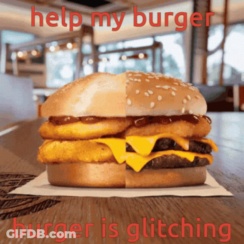 Hamburger Saying Burger Moment GIF