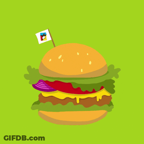 Hamburger With Flag GIF