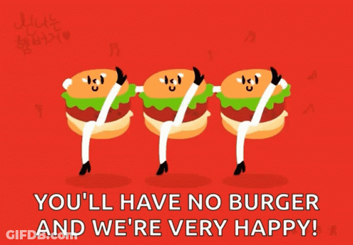 Hamburger With Sesame Seeds And French Fries GIF