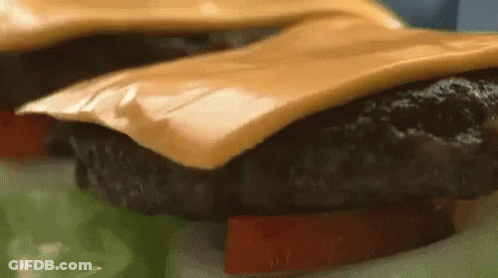 Hamburger With Slice Of Cheese GIF