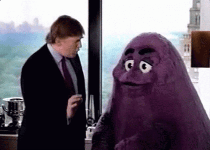 Hamburglar Grimace Donald Trump GIF